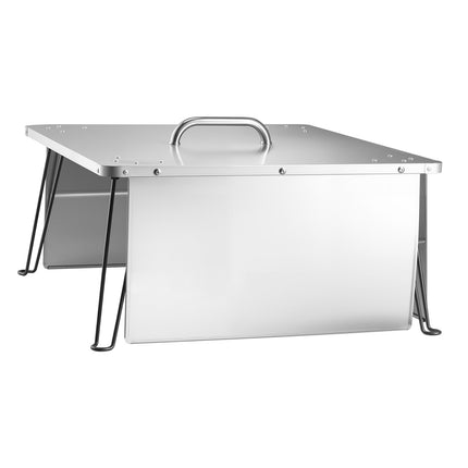 Fire Pit Heat Deflector, 25-Inch Square Stainless Steel