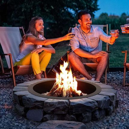 Fire Pit Ring Liner, 40-In OD, Carbon Steel, 10-In H