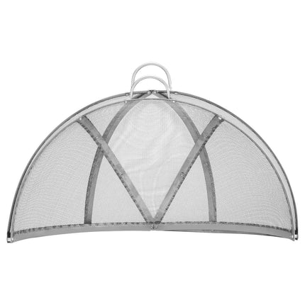 Fire Pit Spark Screen Lid, 30 Inch Stainless Steel, Handles