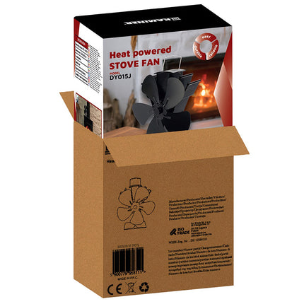 Krbový ventilátor, 5 lopatek, poháněný teplem