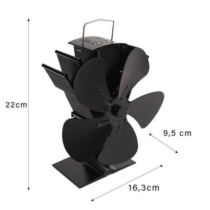 Krbový ventilátor, 5 lopatek, poháněný teplem
