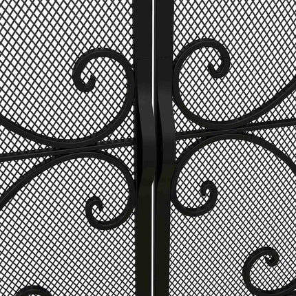 Fireplace guard & Gate - Magnetic steel, Black 105x80.5 cm