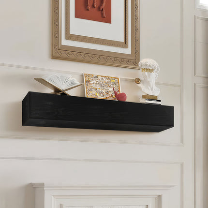 Fireplace Mantel Shelf, 48 In Pine Wood, Espresso