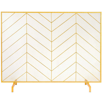 Fireplace Screen, Iron Mesh Spark Guard, 980 x 758 mm