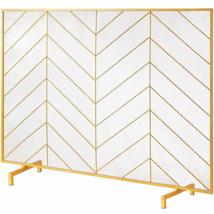 Fireplace Screen, Iron Mesh Spark Guard, 980 x 758 mm