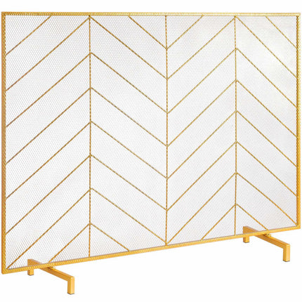 Fireplace Screen, Iron Mesh Spark Guard, 980 x 758 mm