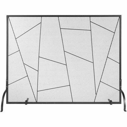 Fireplace Screen, Single Panel Iron Mesh 906x720mm