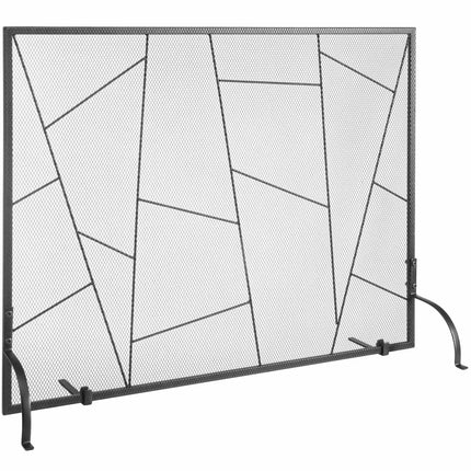 Fireplace Screen, Single Panel Iron Mesh 906x720mm