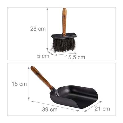 Krbová zametací sada s jutovými štětinami a lopatkou