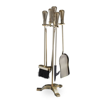 Feuerständer 5-teilig in Gold
