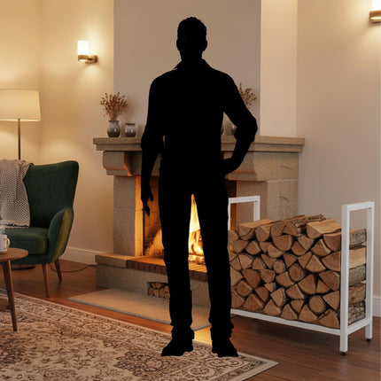Stojan na dřevo, železo, úsporný design