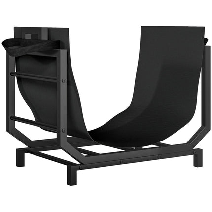 Firewood Rack with Carry Bag, Metal, 53x33x43 cm