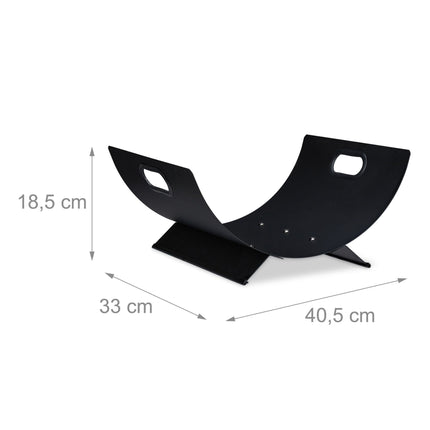 Koš na dřevo v černé