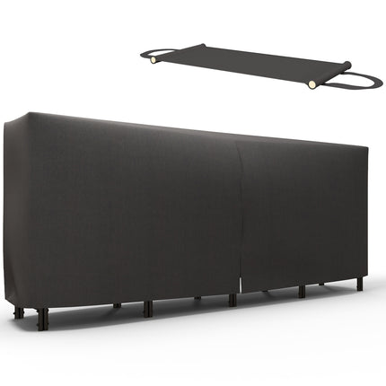 Stojan na dřevo, 0.67 m³, s taškou na nošení a krytem, kovový rám, až 200 kg, 240 x 36 x 99 cm, černý