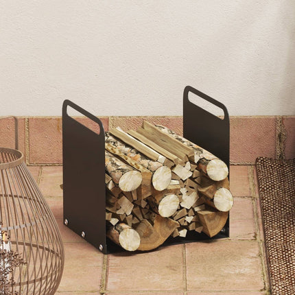 Stojan na dřevo ocelový s rukojetí, 36.5 x 30 x 36 cm, nosnost 30 kg