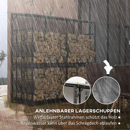 Dřevěný úložný box s víkem venkovní - 1.17 m³, nosnost 100 kg