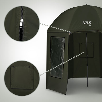 Fishing Umbrella Shelter, 250 cm, Waterproof, Windows