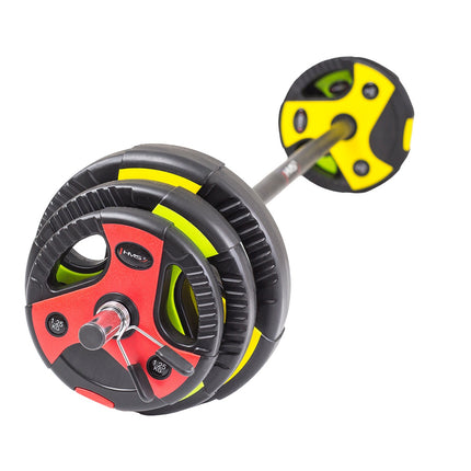 Činková sada body pump, 20 kg, nastavitelná závaží