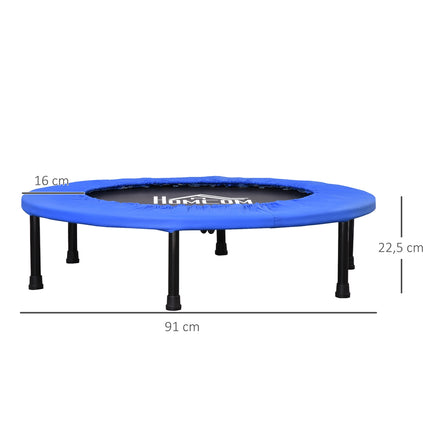 Fitness trampolína, Ø91 cm, nosnost 100 kg, protiskluzové nohy