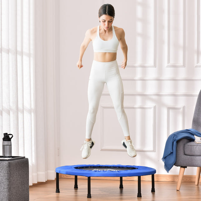 Fitness trampolína, Ø91 cm, nosnost 100 kg, protiskluzové nohy