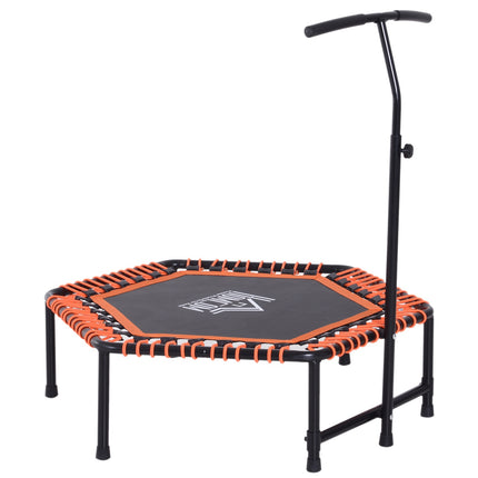 Fitness trampolína na jógu, ocelový rám, černo-oranžová