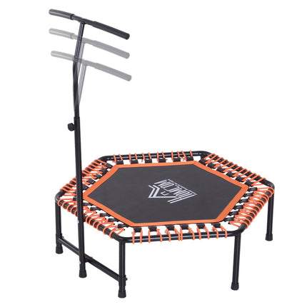 Fitness trampolína na jógu, ocelový rám, černo-oranžová