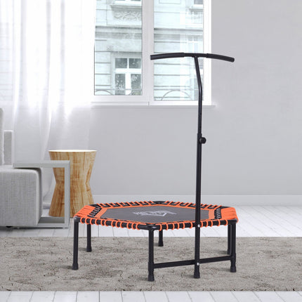 Fitness trampolína na jógu, ocelový rám, černo-oranžová