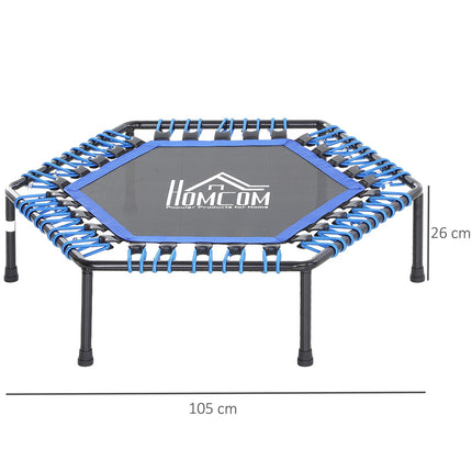 Fitness trampolína na jógu, Ø105x26 cm, modrá ocel