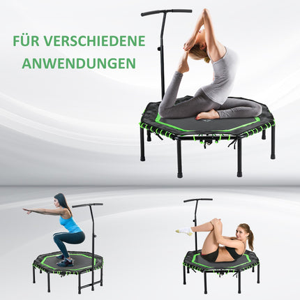 Fitness trampolína s nastavitelným madlem do interiéru i exteriéru