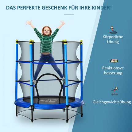 Dětská fitness trampolína s ochrannou sítí, Ø140 cm, nosnost 45 kg