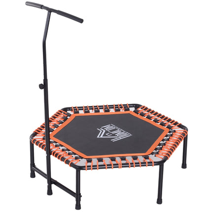 Fitness trampolína na jógu, ocelový rám, černo-oranžová