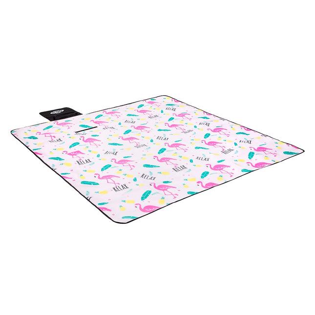 Pikniková deka plameňák 200x200 cm, voděodolná PE Alu