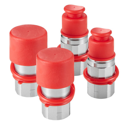 Flat Face Hydraulic Couplers, 1/2 in NPT, 2 Pair