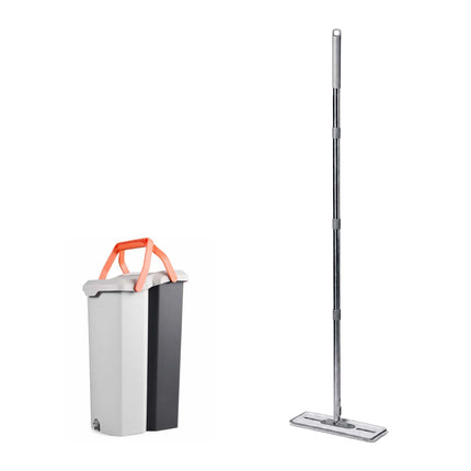 Flat Mop Set with 2-Chamber Bucket and Microfibre Pads