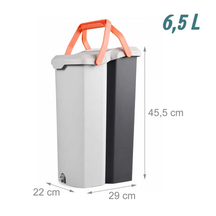 Flat Mop Set with 2-Chamber Bucket and Microfibre Pads