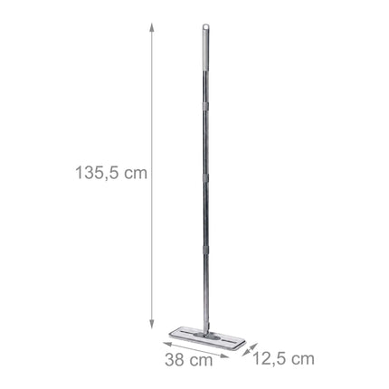 Flat Mop Set with 2-Chamber Bucket and Microfibre Pads