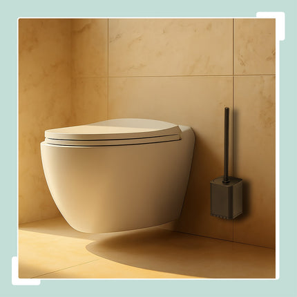 Plochý WC kartáč s nástěnným držákem