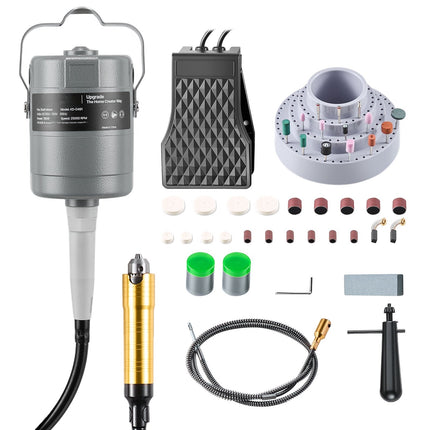 Flex Shaft Grinder 780W 25000RPM, Foot Pedal, 112-Piece Kit