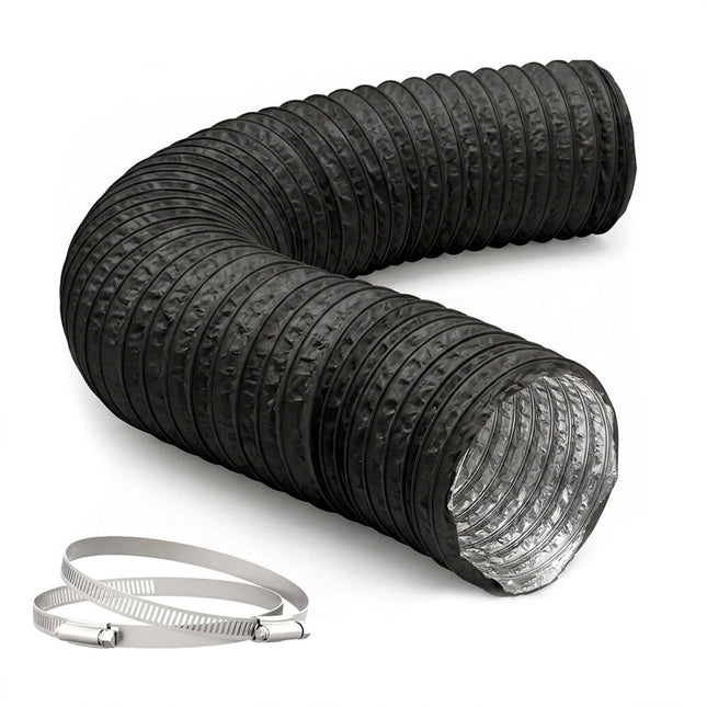 Flexibilní odsávací hadice černá, 5m - 100mm, PVC a hliník