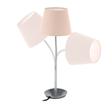 Flexibilní stolní lampa s textilním stínidlem