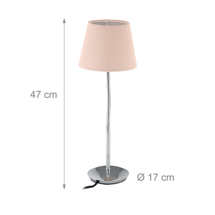 Flexibilní stolní lampa s textilním stínidlem