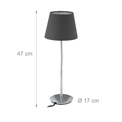 Flexibilní stolní lampa s textilním stínidlem