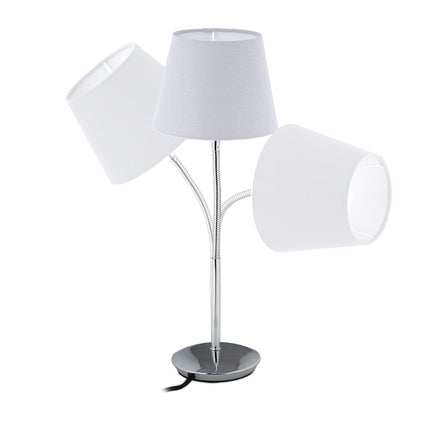 Flexibilní stolní lampa s textilním stínidlem