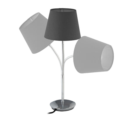 Flexibilní stolní lampa s textilním stínidlem