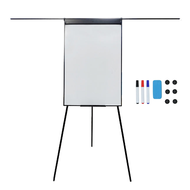 Flipchart whiteboard 100x70 cm, magnetisch, verstelbaar
