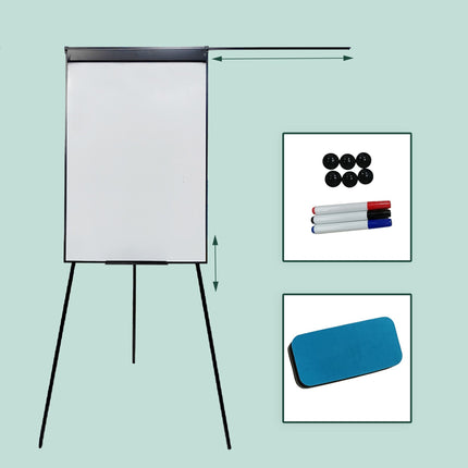 Flipchart s magnetickou tabulí 100x70 cm, nastavitelný
