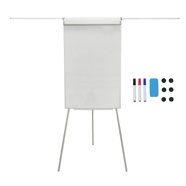 Flipchart whiteboard 100x70 cm, magnetisch, in hoogte verstelbaar
