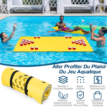 Plovoucí stůl na beer pong, XPE podložka 5.5 ft, žlutý