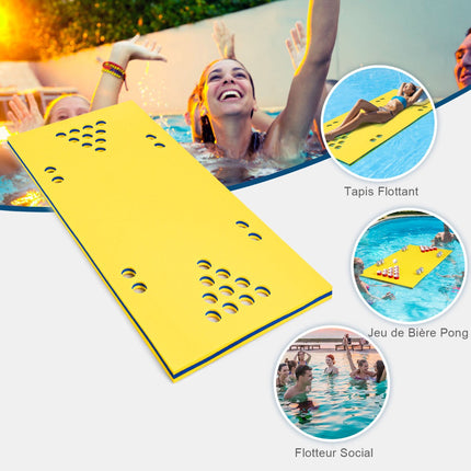 Plovoucí stůl na beer pong, XPE podložka 5.5 ft, žlutý