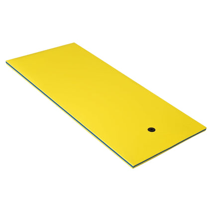 Floating Foam Water Mat, XPE Foam, 220x90x4 cm, Yellow/Blue